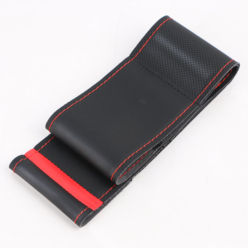 Capa de Volante Costurada à Mão em Couro Microfibra – Encaixe Perfeito 38cm | Antiderrapante, Estilo Esportivo e Conforto Premium