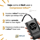 Compressor Portátil Influx™ - Resolva Pneus Vazios na Hora
